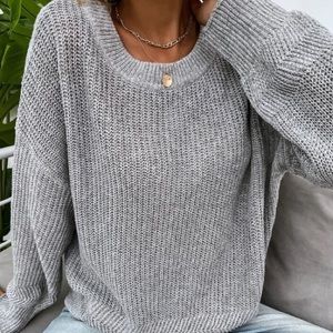 grey sweater